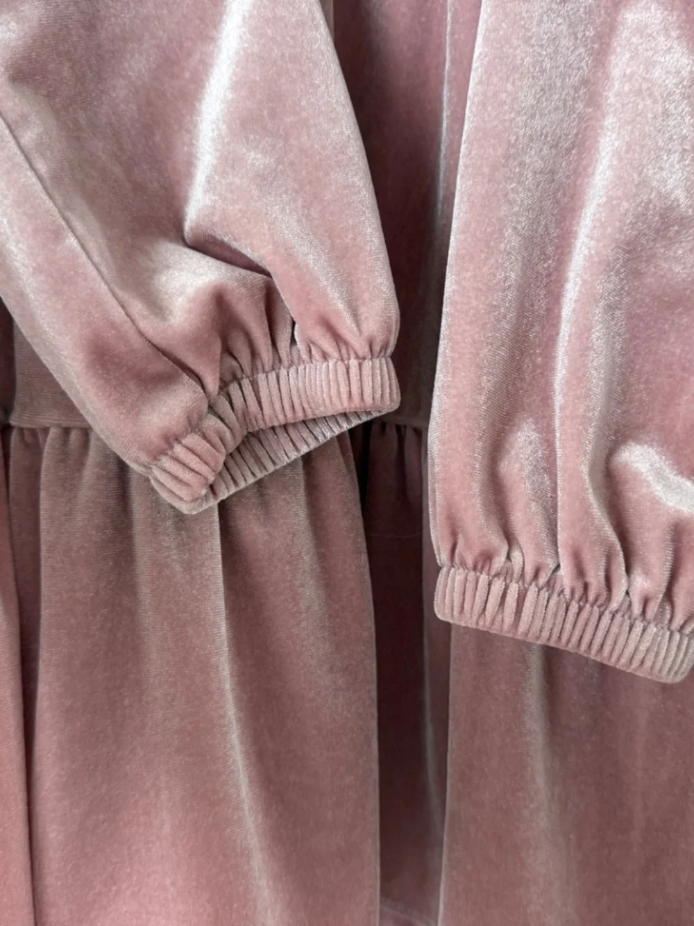 Pink velvet dress